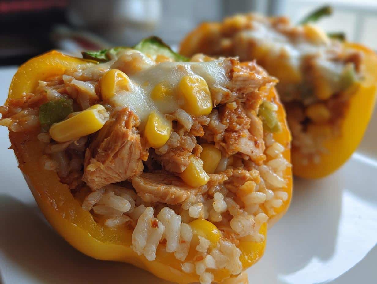 Chicken & Rice Stuffed Bell Peppers