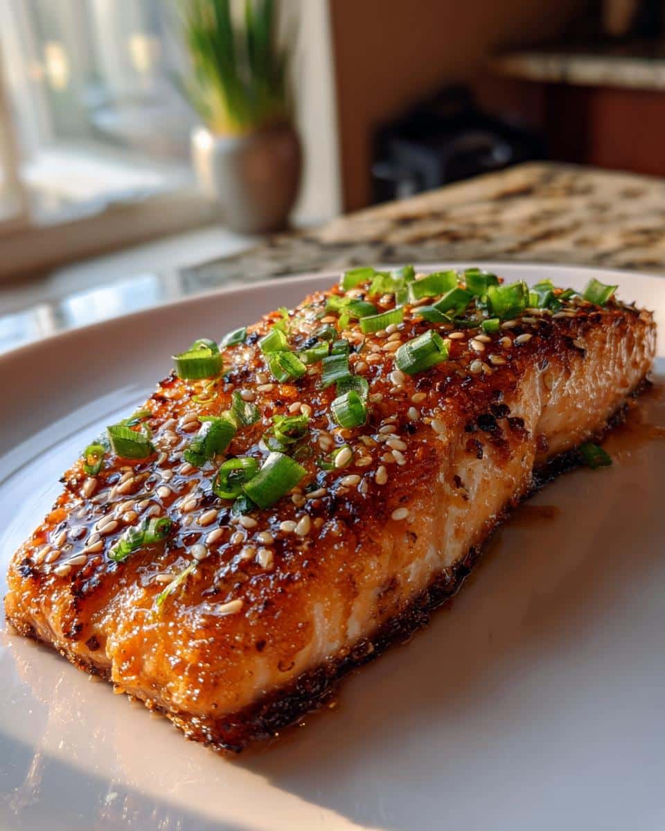 Crispy Honey Garlic Glazed Salmon - detail 1