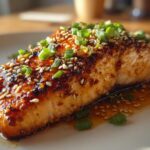 Crispy Honey Garlic Glazed Salmon