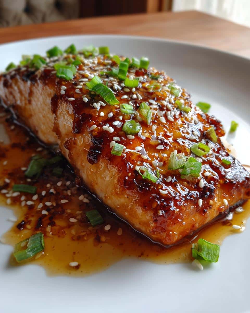 Crispy Honey Garlic Glazed Salmon - detail 2