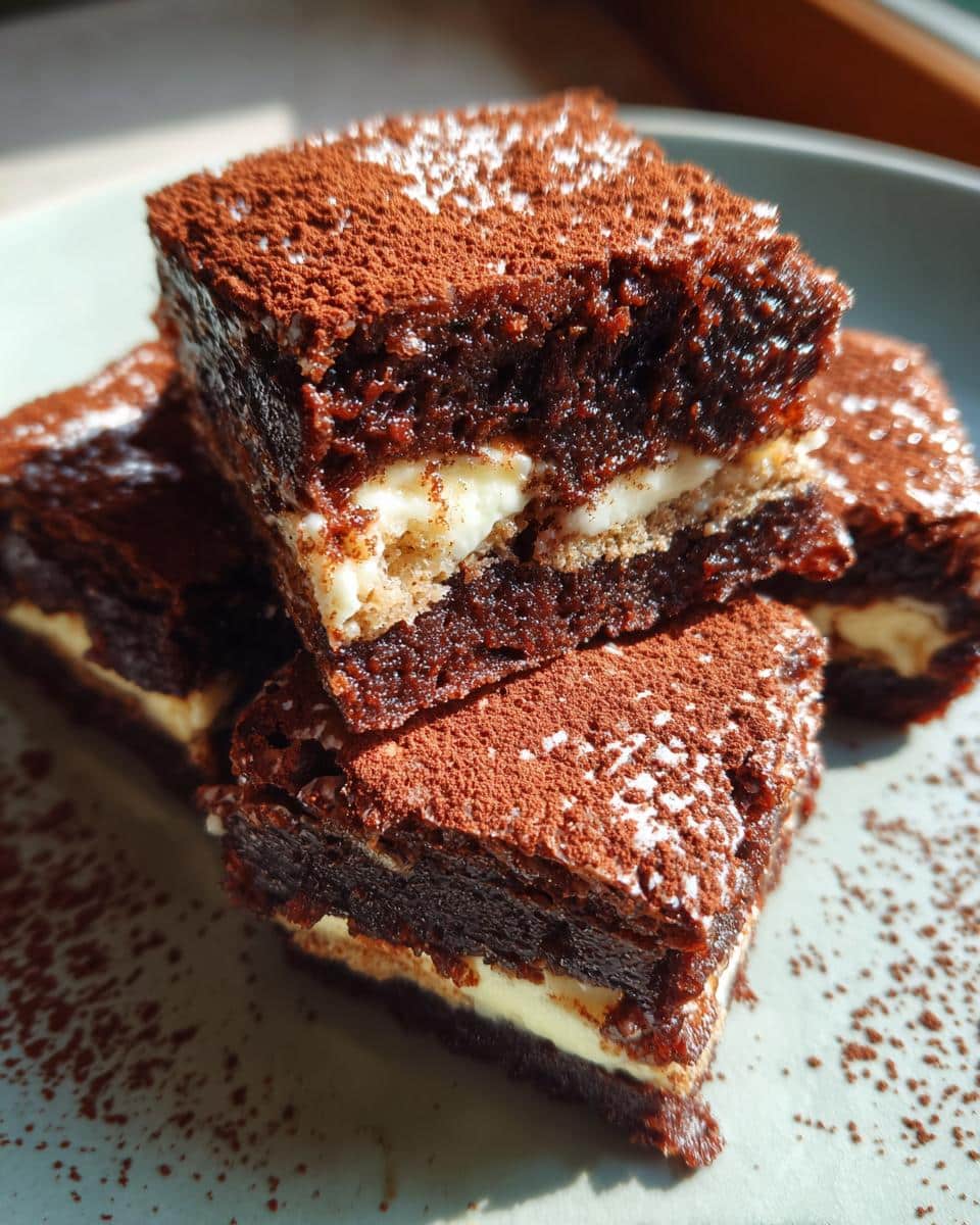 Easy Tiramisu Brownies - detail 2