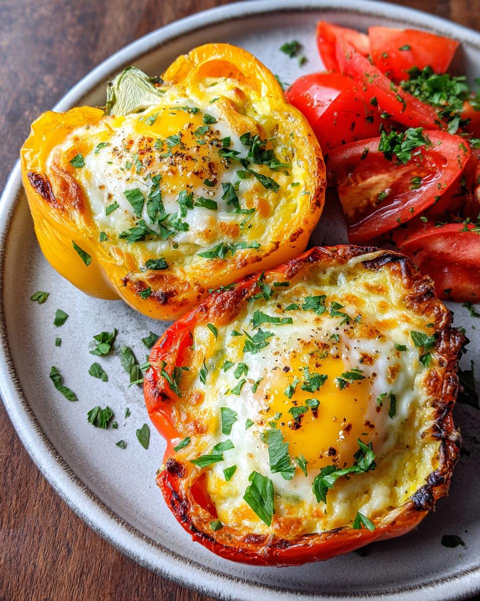 Egg & Cheese Breakfast Stuffed Peppers (Low-Carb) - detail 2