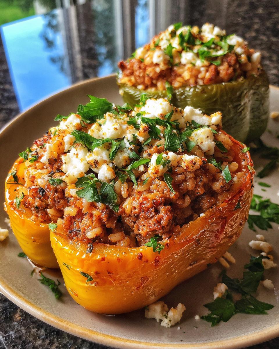 Ground Lamb Mediterranean Stuffed Peppers - detail 2