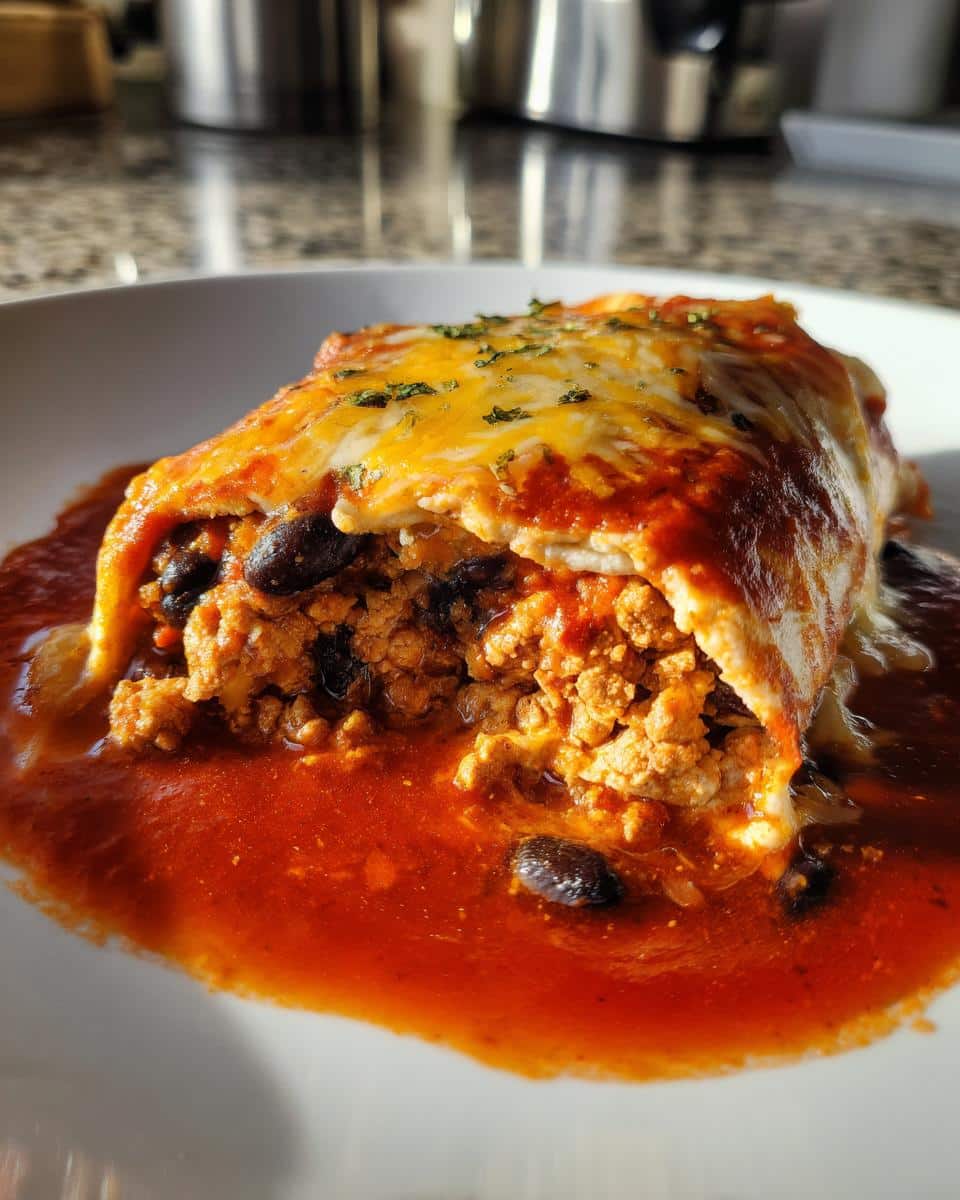 Ground Turkey Black Bean Enchiladas - detail 2