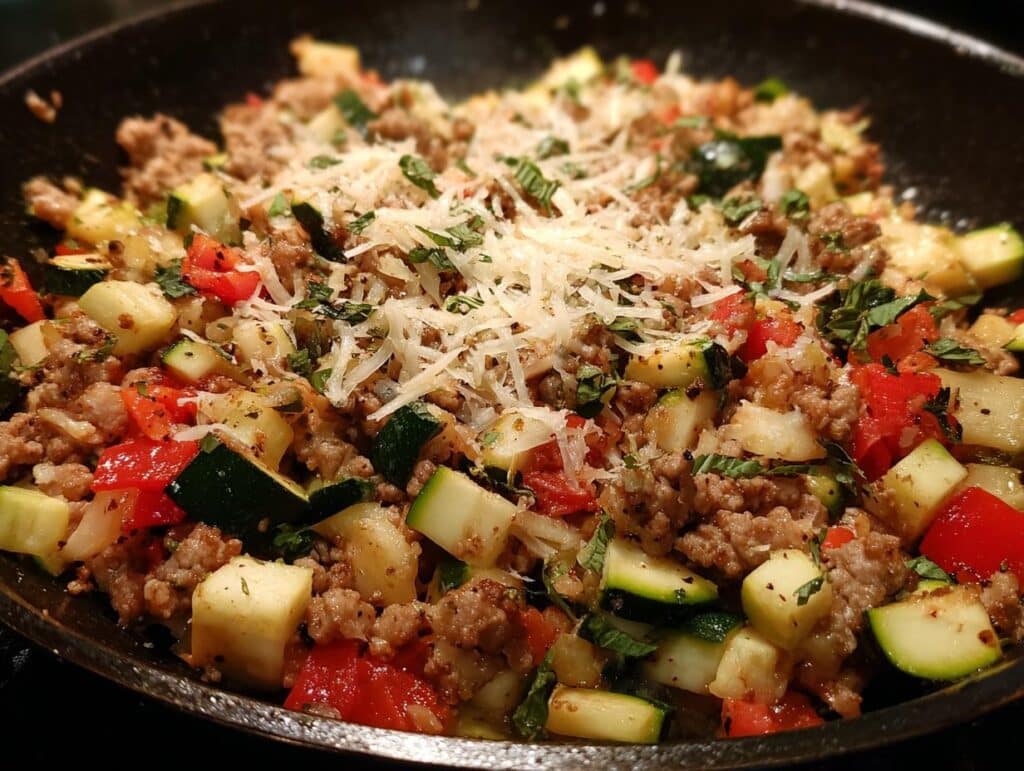 Ground Turkey and Zucchini Skillet