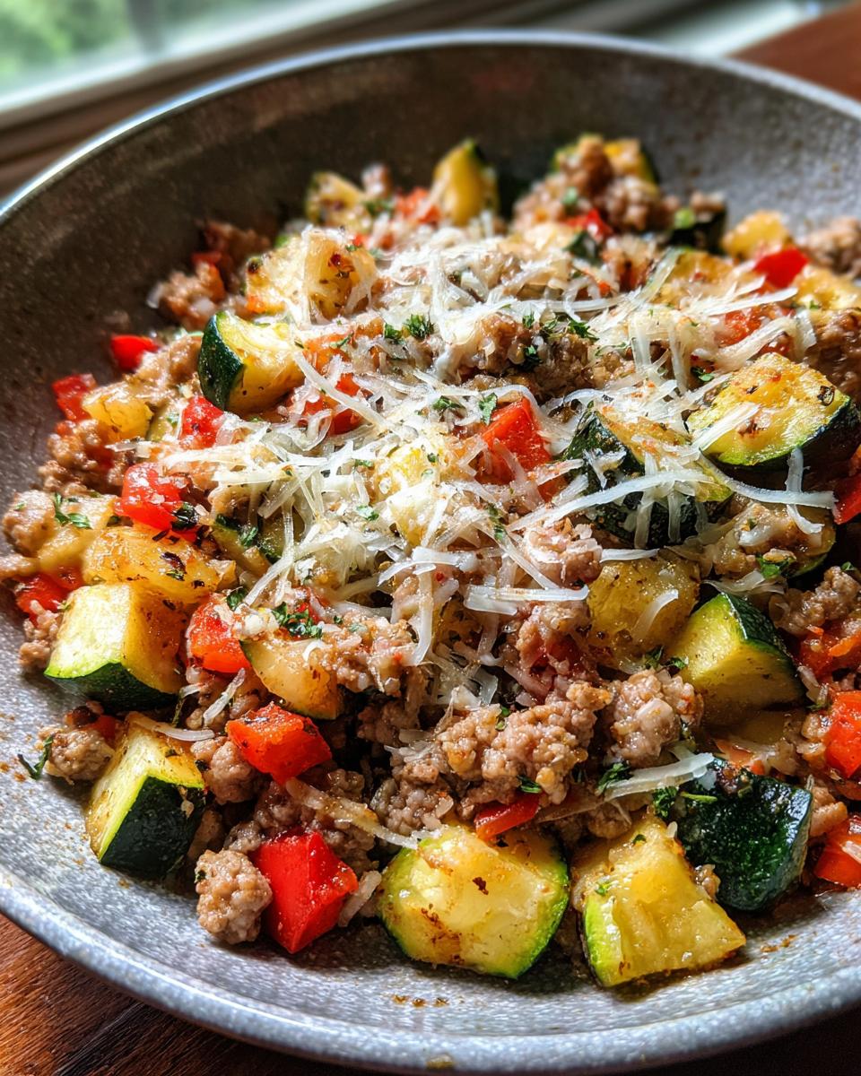 Ground Turkey and Zucchini Skillet - detail 2