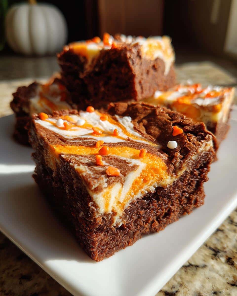 Halloween Brownies with Cream Cheese Swirl Recipe - detail 1