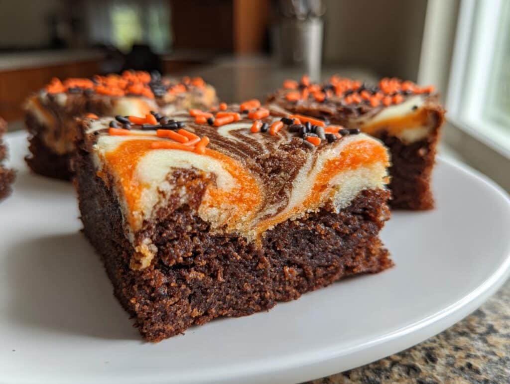 Halloween Brownies with Cream Cheese Swirl Recipe