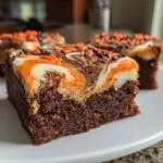 Halloween Brownies with Cream Cheese Swirl Recipe