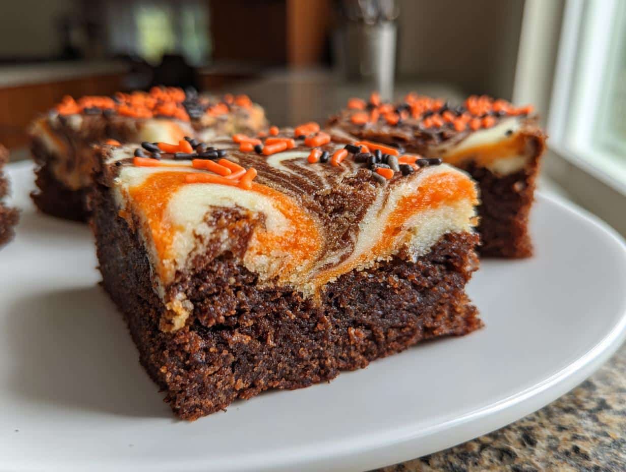 Halloween Brownies with Cream Cheese Swirl Recipe