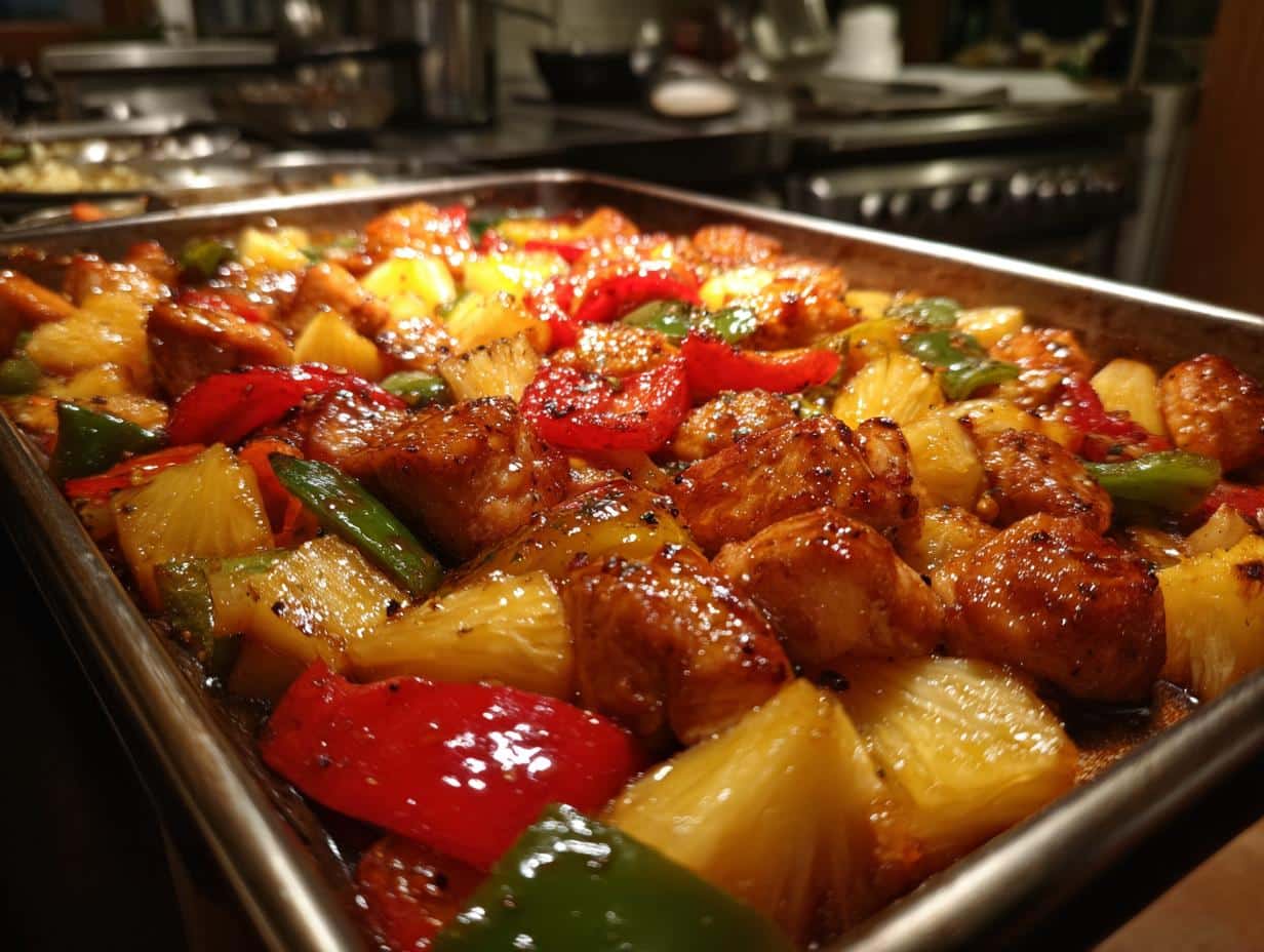 Hawaiian Chicken Sheet Pan