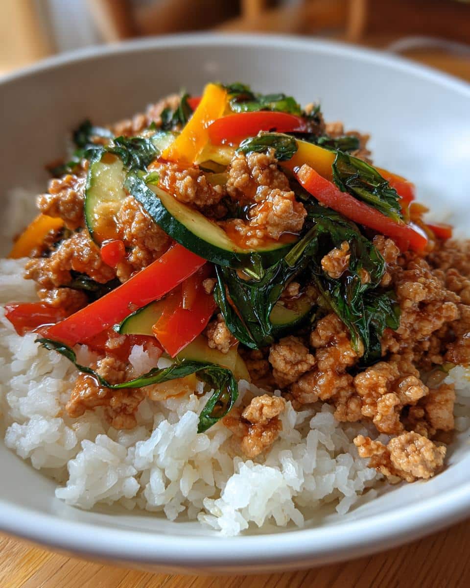 Hot Honey Ground Turkey Bowl - detail 2