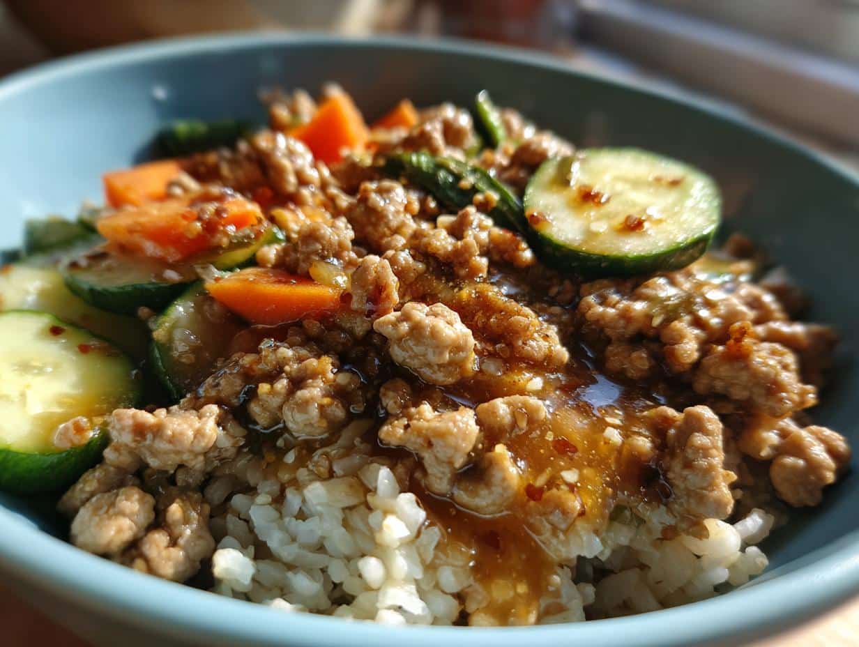 Hot Honey Ground Turkey Bowl