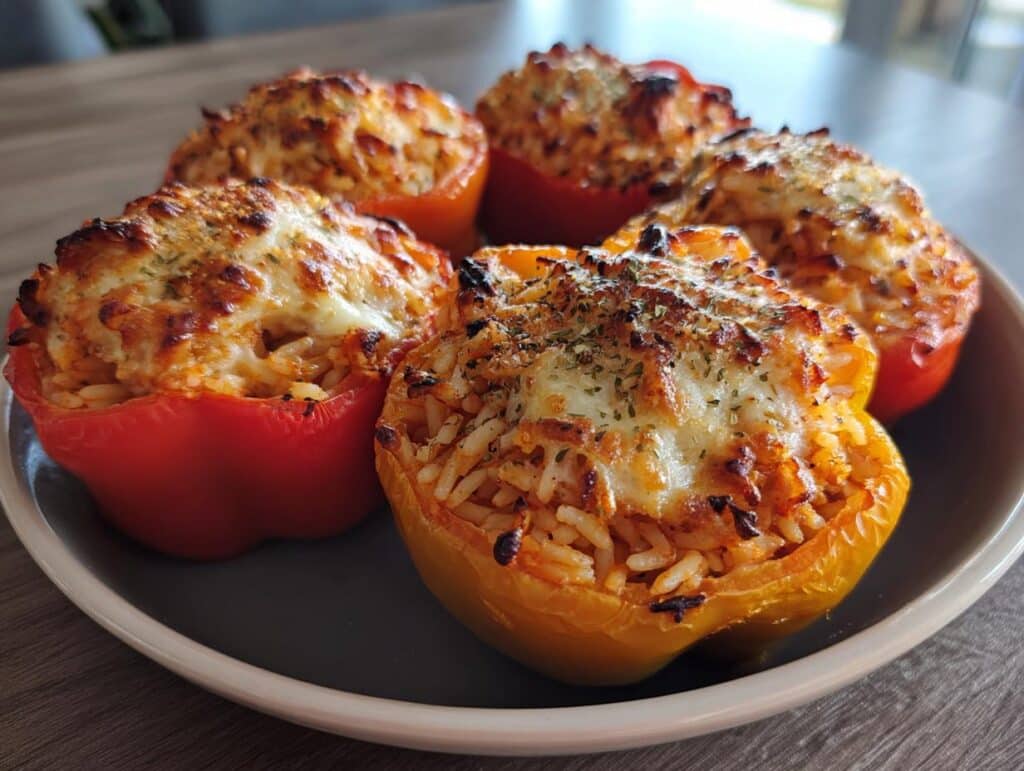 Italian-Style Stuffed Peppers with Orzo & Marinara