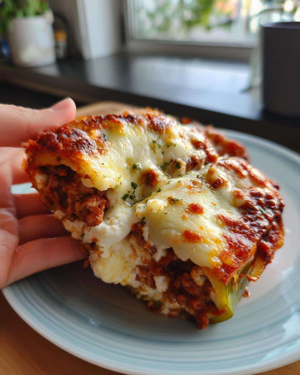 Lasagna-Stuffed Bell Peppers with Ricotta & Marinara - detail 2