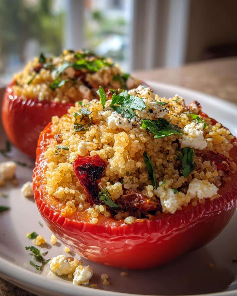 Mediterranean Couscous Stuffed Peppers with Feta - detail 1