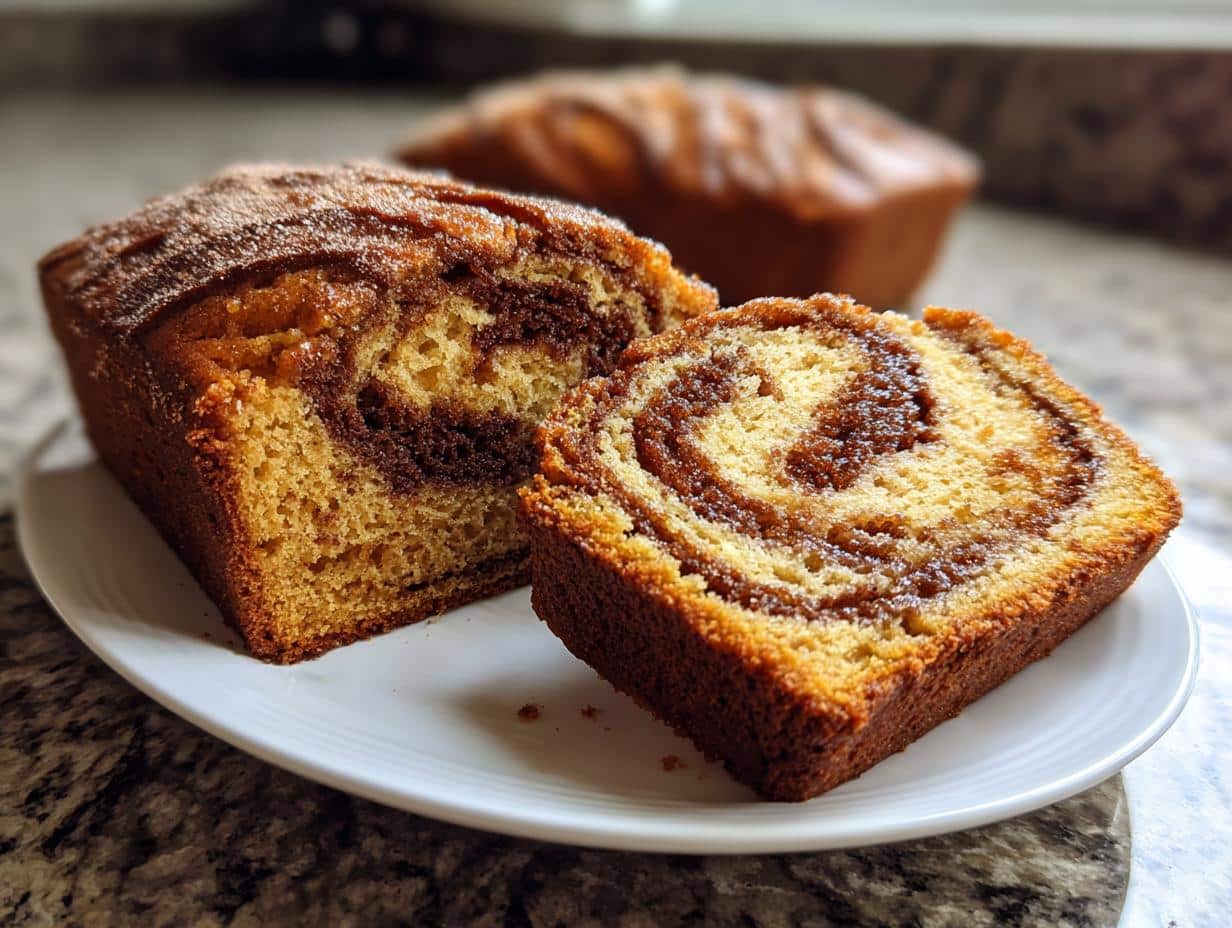 Mini Pumpkin Bread with Cinnamon Swirl