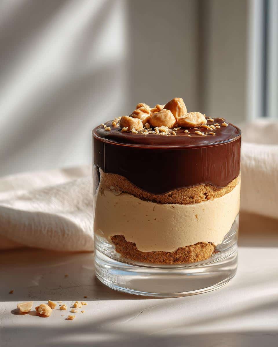 Peanut Butter Mousse with Chocolate Ganache - detail 2