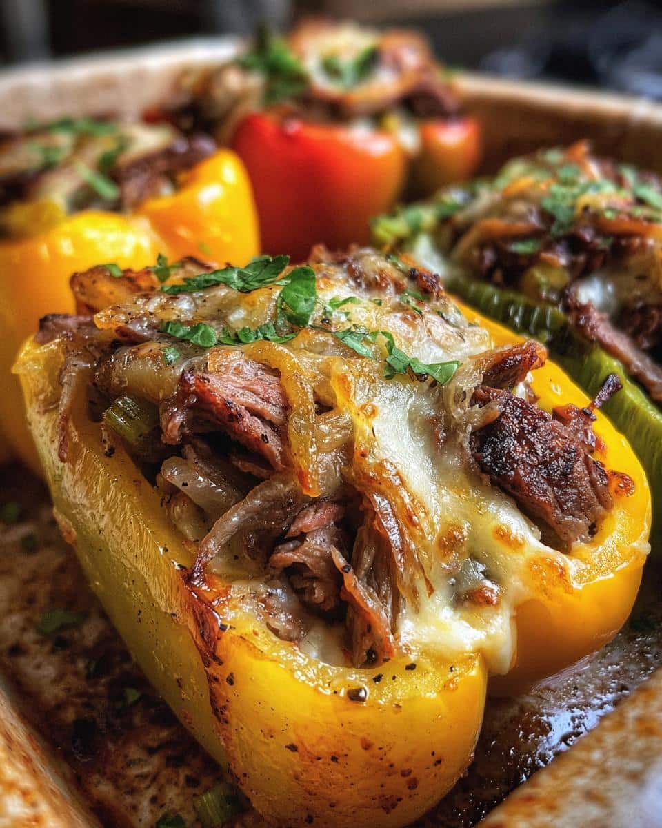 Philly Cheesesteak Stuffed Peppers - detail 1