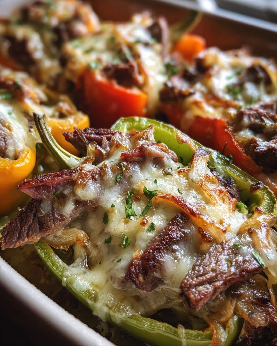 Philly Cheesesteak Stuffed Peppers - detail 2