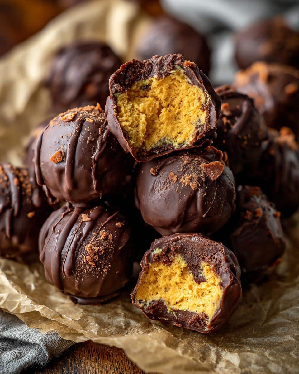 Pumpkin Cheesecake Truffles - detail 2