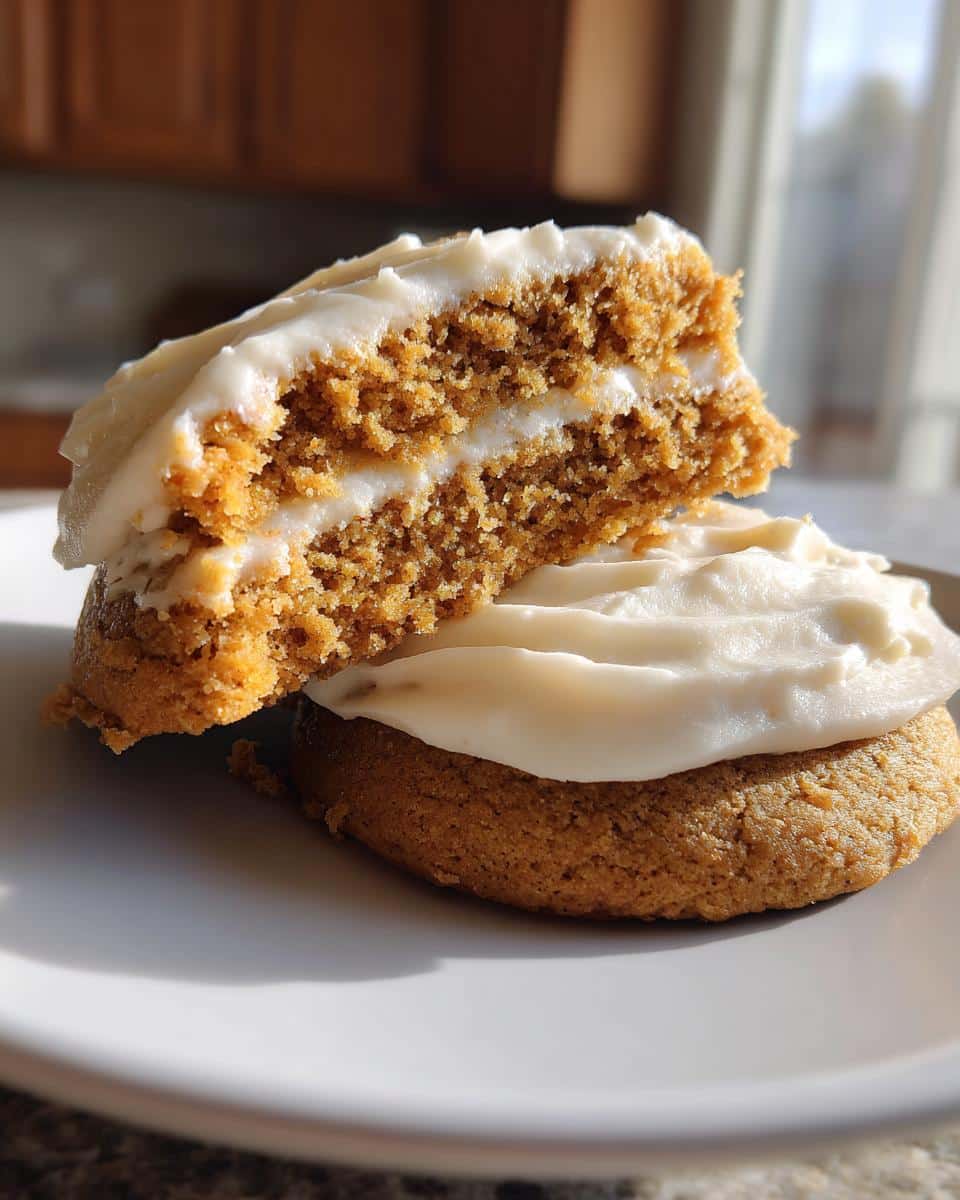 Pumpkin Sugar Cookies with Cream Cheese Frosting - detail 2