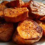 Roasted Sweet Potatoes with Cinnamon & Honey