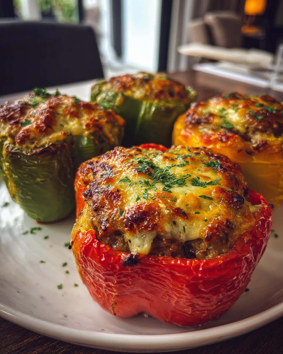 Sausage & Cheese Stuffed Bell Peppers - detail 1