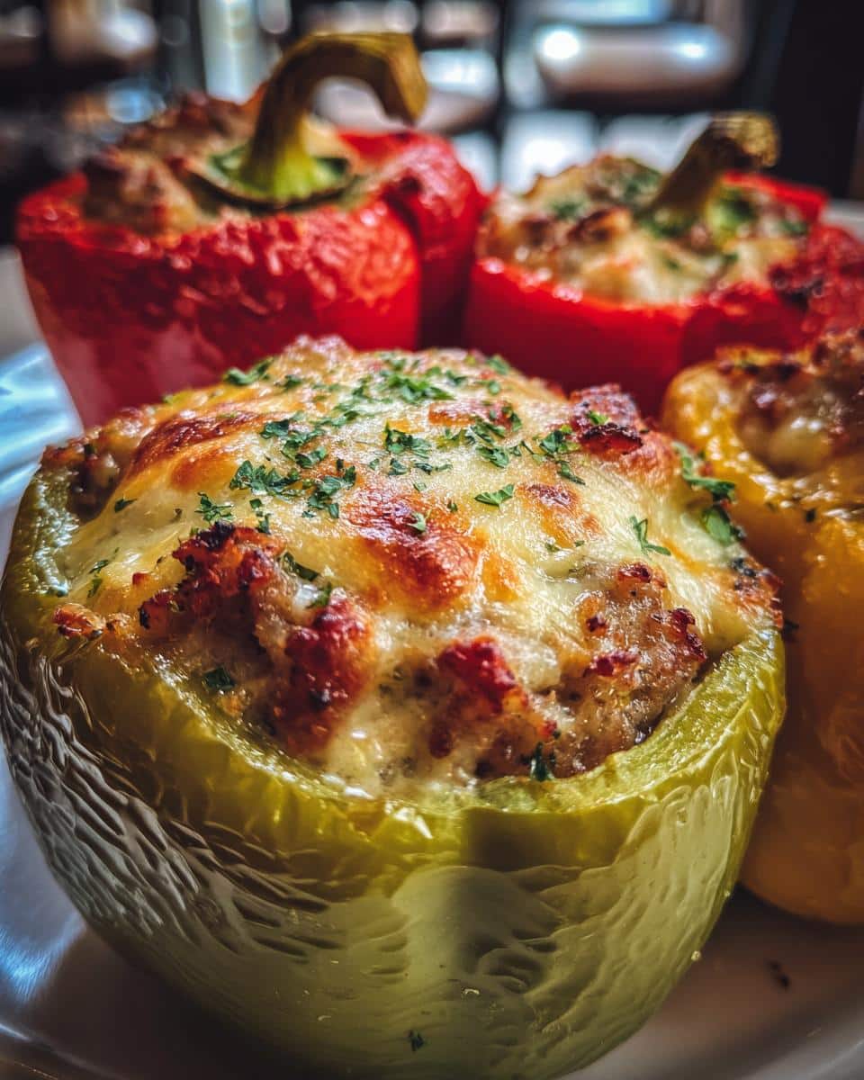 Sausage & Cheese Stuffed Bell Peppers - detail 2