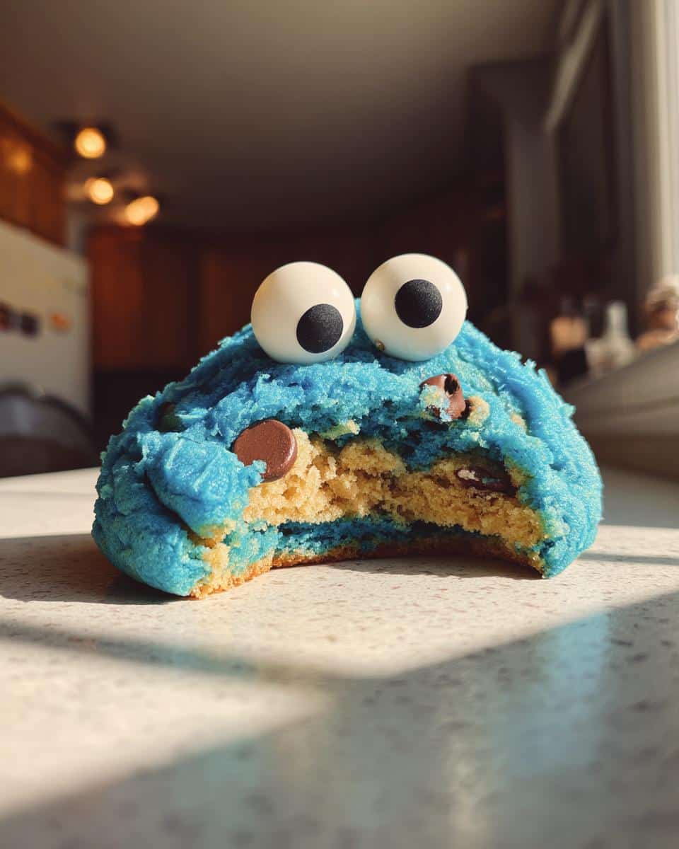 Soft & Chewy Cookie Monster Cookies - detail 3