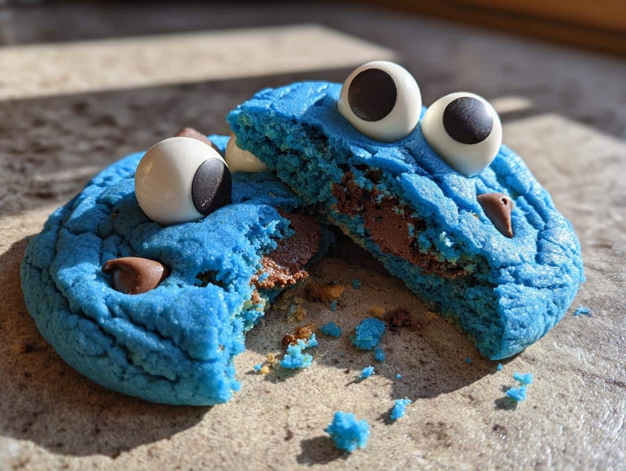 Soft & Chewy Cookie Monster Cookies