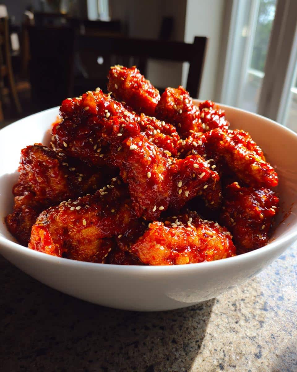 Spicy Korean Fried Chicken Air Fryer Recipe - detail 1