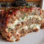 Stuffed Italian Meatloaf with Cheese & Herbs