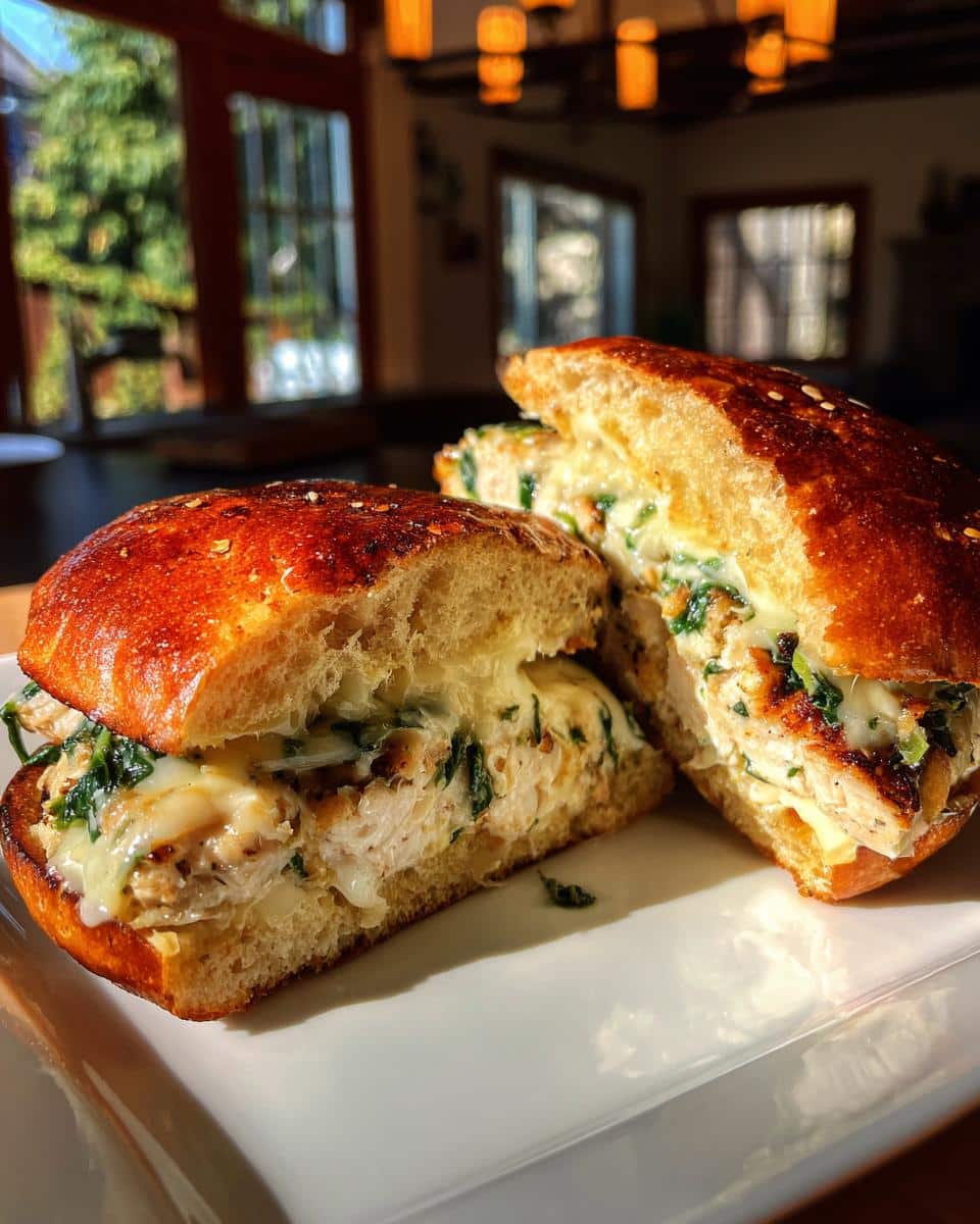 White Cheddar & Spinach Chicken Burgers - detail 3