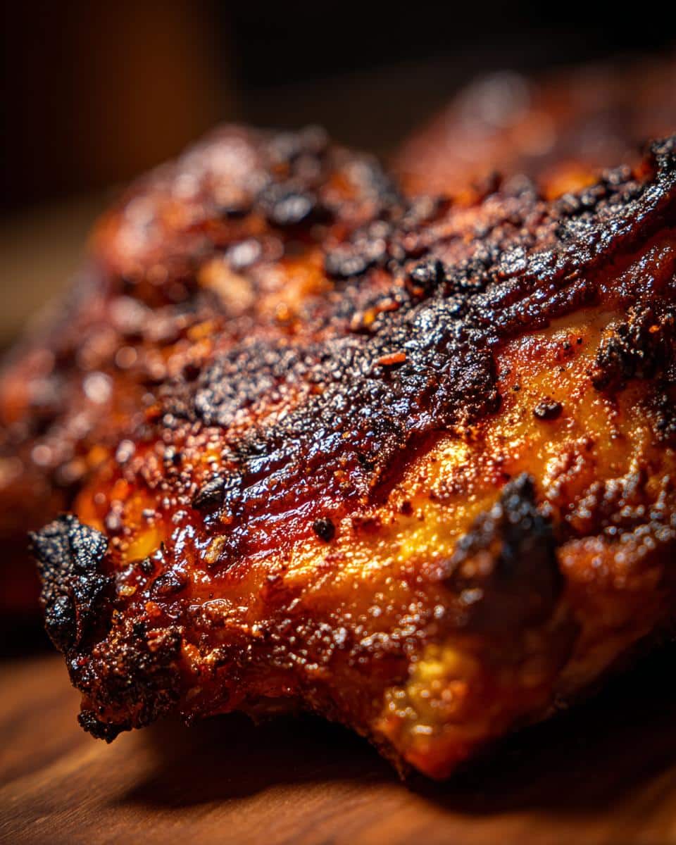 A close-up shot showcasing the crispy, spiced skin of a Spiced Roast Chicken.