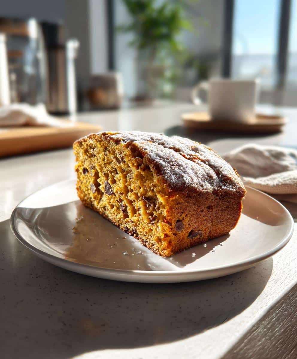 A slice of cake, dusted with powdered sugar, sits on a plate, perfect as a new years eve dessert.