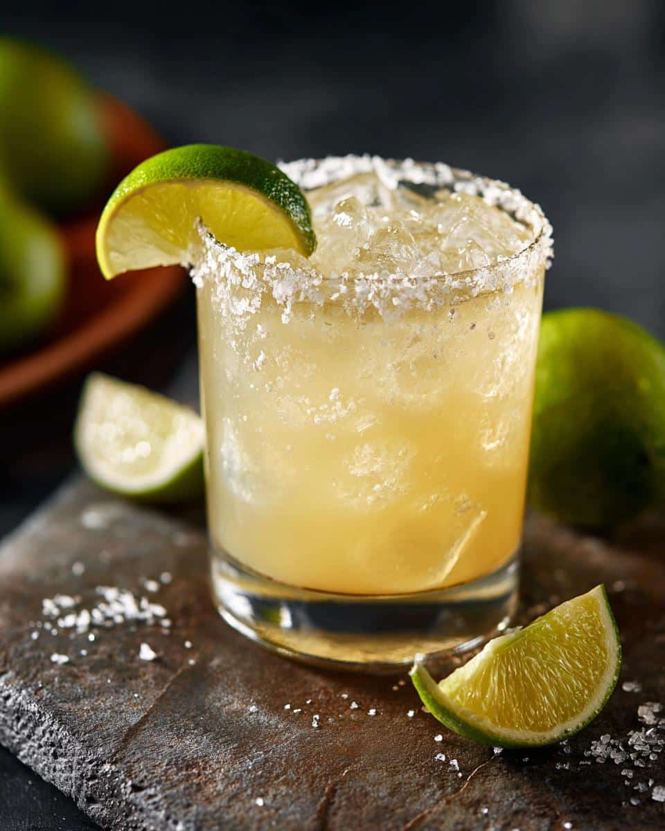 A refreshing best classic margarita recipe with a salted rim and lime wedge garnish.