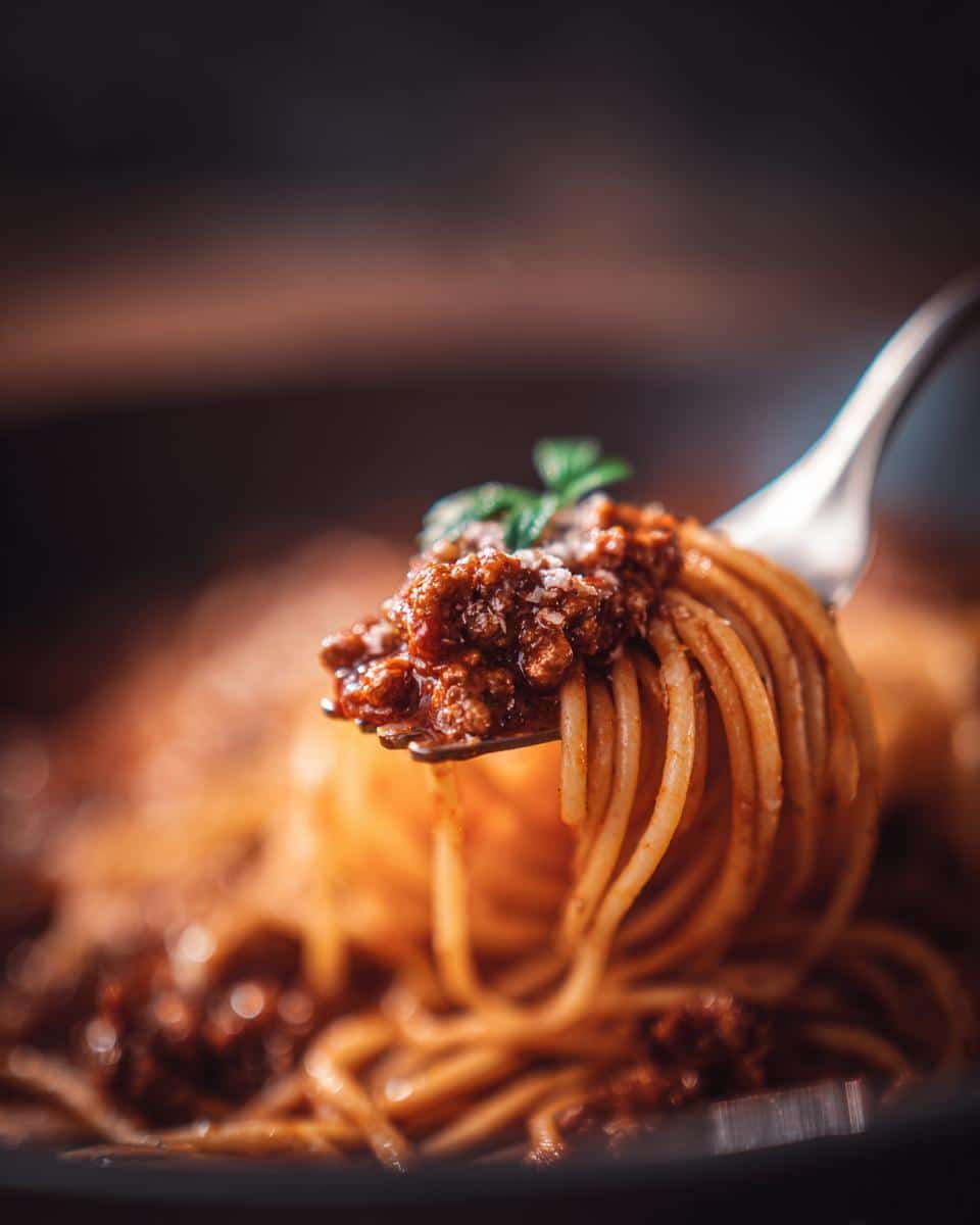Close-up of marry me chicken pasta recipe creamy with sauce and parmesan on a fork, ready to eat.