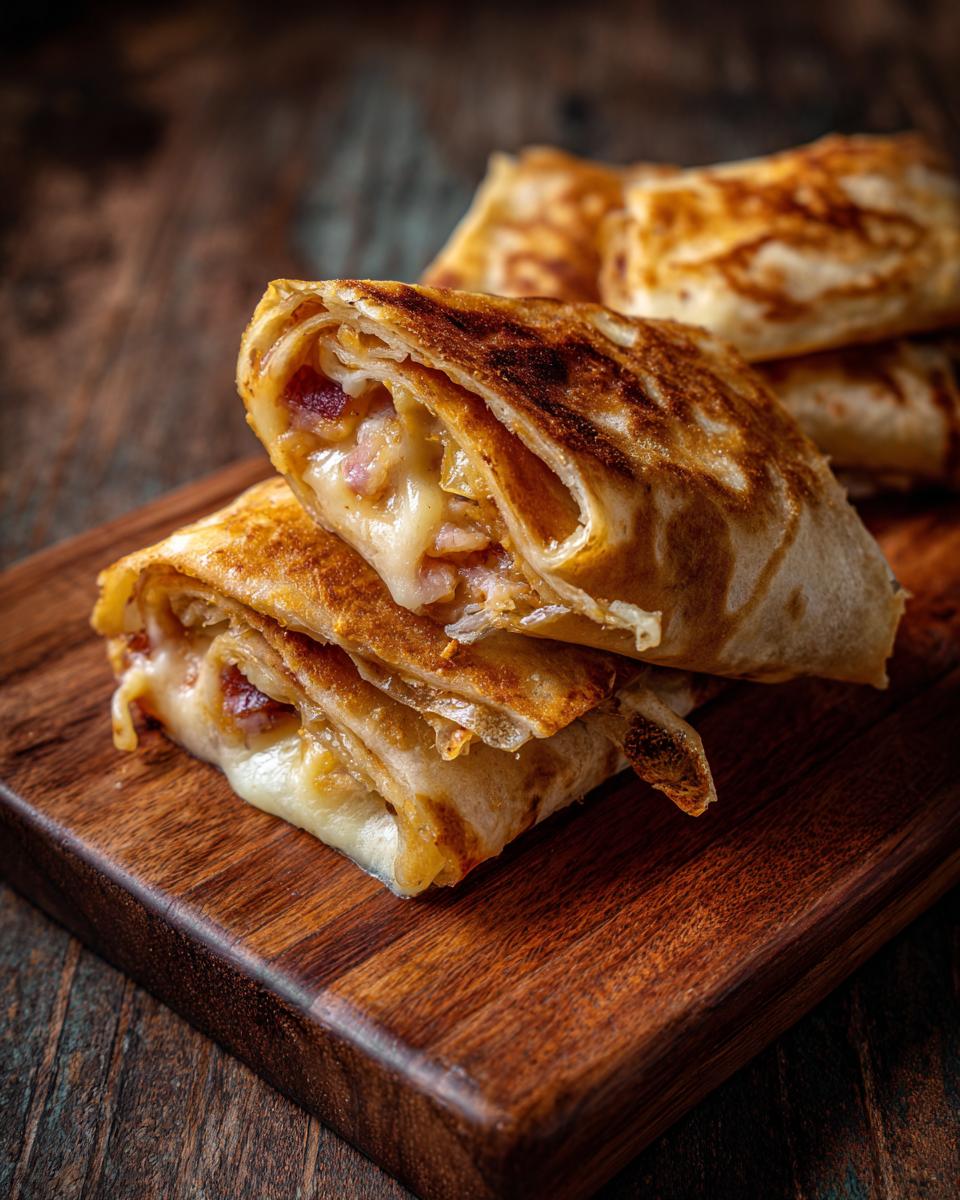 Close-up of Crispy Air Fryer Chicken Mozzarella Wraps, showcasing the crunchy exterior and melty cheese inside.