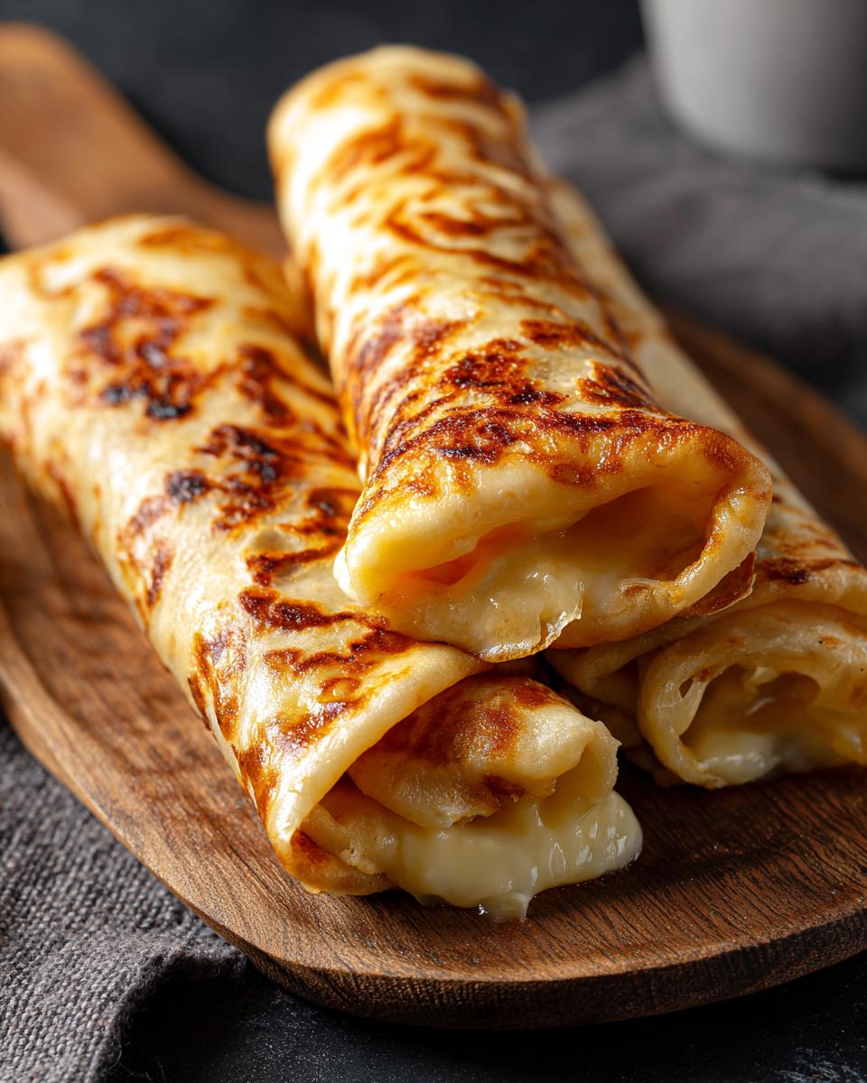 Close-up of Crispy Air Fryer Chicken Mozzarella Wraps showing a crunchy exterior and melty cheese filling.