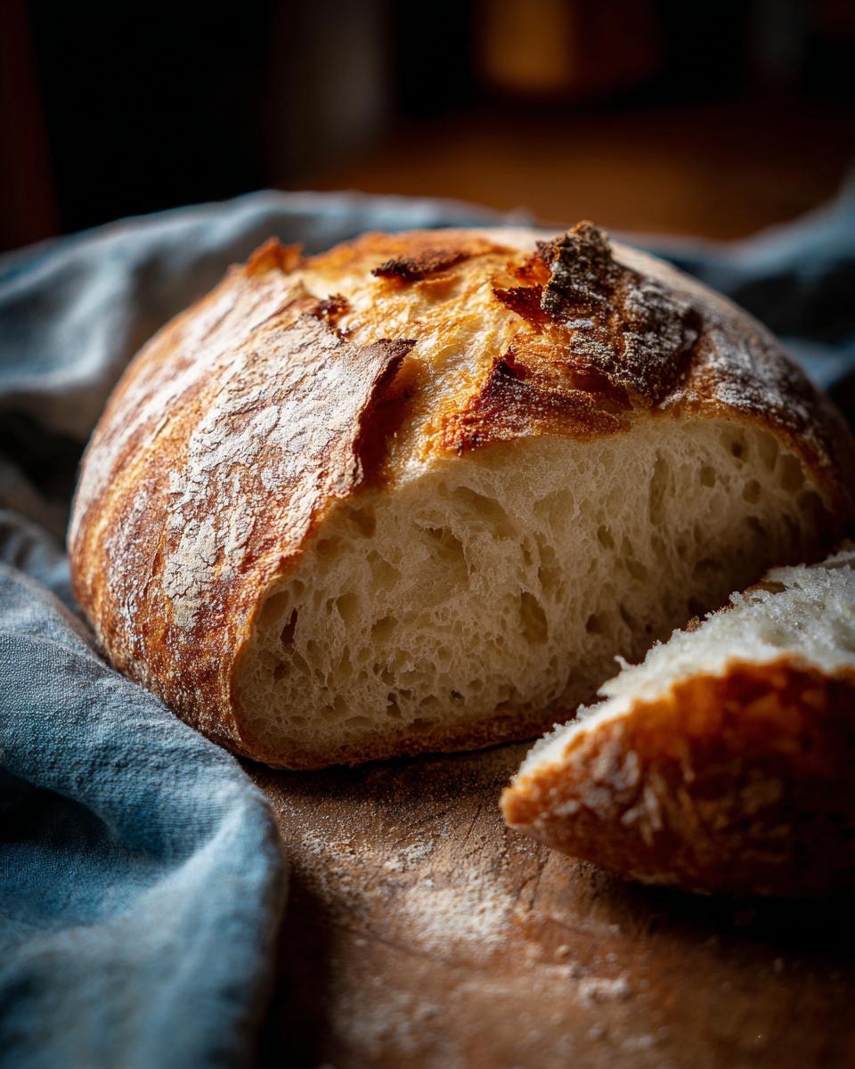 Close-up of a loaf of Easiest Homemade Fluffy Bread, sliced, showing the texture and crust.