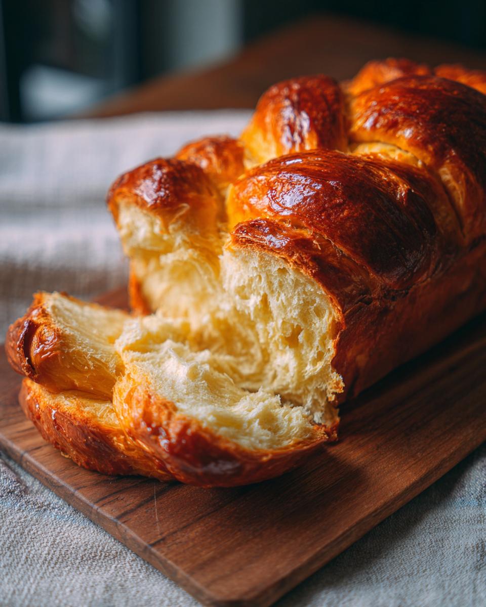 Close-up of sliced The Ultimate Fluffy Condensed Milk Bread loaf on a wooden board, showcasing its soft texture.