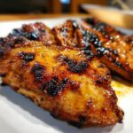 Close-up of Huli Huli Grilled Chicken showing the caramelized glaze and grill marks.