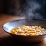 Close-up of a steaming bowl of Pastina Soup, showcasing the small pasta shapes in a flavorful broth.