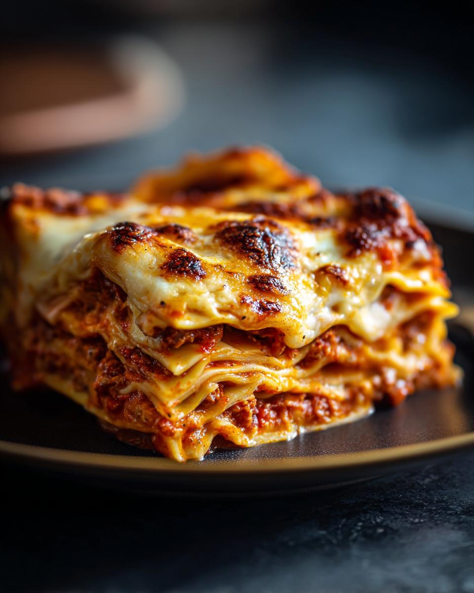 A delicious slice of Slow Cooker Ravioli Lasagna with layers of ravioli, sauce, and melted cheese.