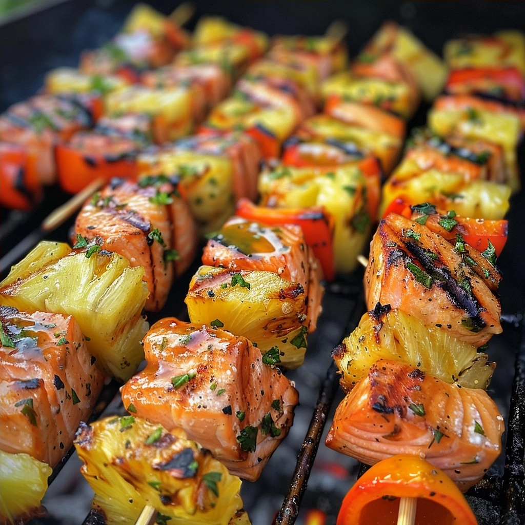 Grilled Salmon Pineapple Kabobs: Flavor Explosion!