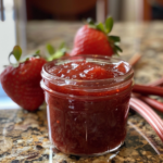Strawberry Rhubarb Freezer Jam Recipe with Pectin