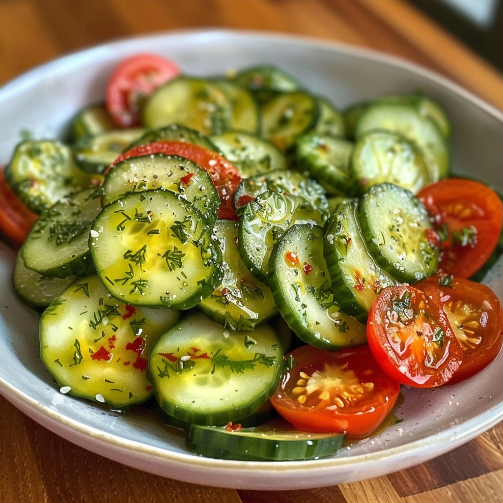 Easy Cucumber and Tomato Salad Recipe
