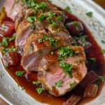 Tender Chicken Breast with Rhubarb Sauce Recipe