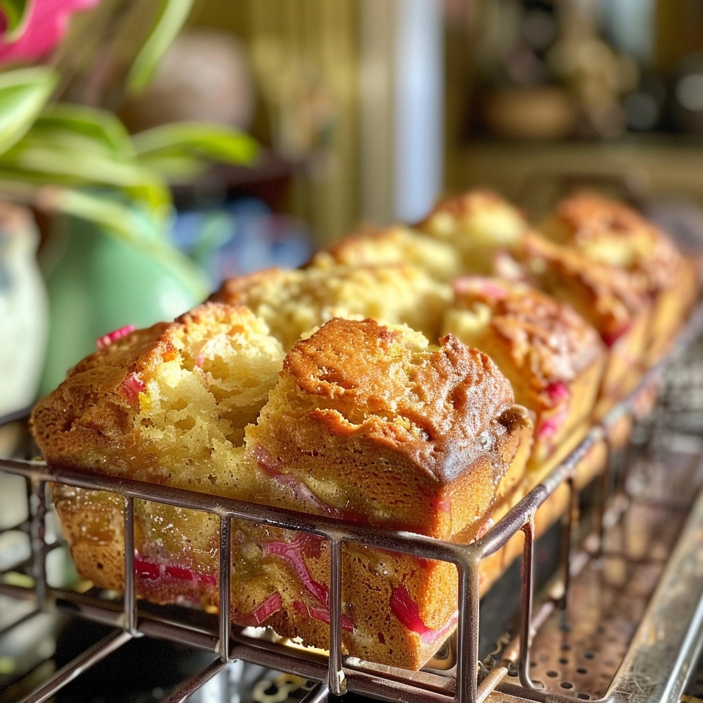 Easy Rhubarb Lemon Bread Recipe